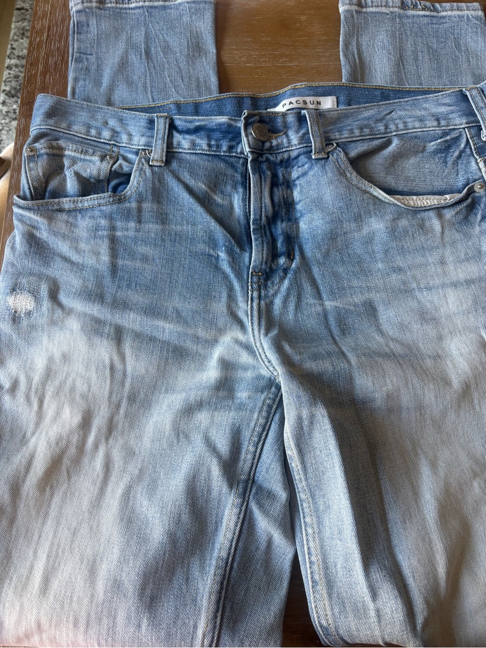 PacSun Faded Blue Stacked Skinny Jeans